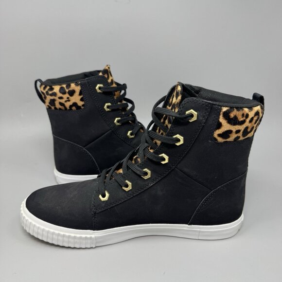 Timberland A2F1P Skyla Bay Boots Women Size 9 Black Leopard Nubuck Sneaker - Picture 2 of 9